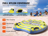 Towable Tube for Boating, 1-3 Riders Inflatable Tube with Bumper Fins, 510 lbs Water Sport V952-CQTLPDDX3R009ZIE2V0