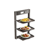 3-Tier Folding Kitchen Storage Rack Plates, Snacks and Serving Dishes, Space-Saving Organiser V1189-WXF-260203-00279
