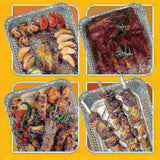 48x Aluminium Disposable Foil Food Container Trays Pans Baking Roast Bulk 45x34x6.5cm V563-AF4534-1-48PK