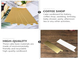 Worgeous 100Pcs Gold Rectangular Paper Cake Serving Trays with Mousse Bottom Plate Cardboard V1189-LWWAL-20260327-03518