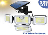 solar outdoor light, motion sensor wall light, waterproof led light, rotatable solar panel, V1102-124-19049-WHI-4PCS