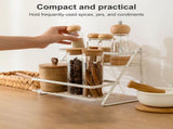 Seasoning Rack Spice Rack 2-Tier Spice Organizer for Countertop Cabinet Multifunctional Kitchen V1294-YM0901-H39424