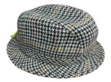 100% Wool Tweed Downbeat Brim Hat with Peacock Feather Trilby 56cm V563-21056-56CM
