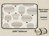 Hot-air Balloon Flight Extra Large 200x200cm Waterproof Picnic Mat - Portable Thickened Oxford Cloth V888-ELOSUNG46253