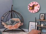 JWDX Wall Clock, Cartoon Wall Clock, Clearance Sausage Dog Wall Clock I Love You Express Clock Home V1189-LWWAL-20260325-02831