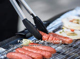 600F Heat Resistant 7/9/12 inches Silicone Cooking Tongs with Non Stick Rubber Tips and V1258-DP02-C-377