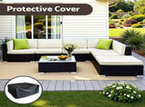 Gardeon 7-Piece Outdoor Sofa Set Wicker Couch Lounge Setting Cover FF-SOFA-BK-7PC-ABC