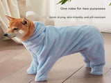 Pet Wearable Bathrobe Towel - Quick-drying, absorbent full-body cover with hood and V888-ELOSUNG54438