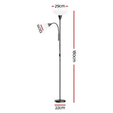 Artiss Floor Lamp Mother and Child Modern Home Living Room Office Reading Black LAMP-FLOOR-SF-1171-BK