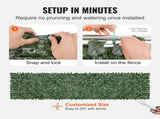 Ivy Privacy Fence, 39 x 158in Artificial Green Wall Screen, Greenery Ivy Fence with Mesh Cloth V952-WLSRZZWQ1J39NK3IBV0