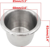 4Pcs Stainless Steel Cup Holder,Drop-in Anti-Spill Heavy Duty Poker Table Holder Inserts Fits V1259-DP01-A-1332