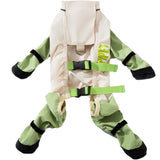 Size XL Dog Raincoat and Leash Set - Four-Leg Waterproof Dog Suit with Paw Covers, Open Back Design, V888-ELOSUNG57180-4