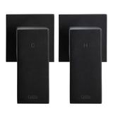 Cefito Shower Twins Tap Wall Bath Taps Brass Hot Cold Basin Bathroom Black SHOWER-A2-TAP-BK