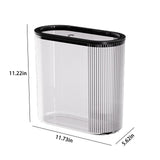 Chmadoxn Transparent Trash Can, Bathroom Trash Cans with Lids, Plastic Slim Waste Basket with Press V1189-WXFWAL-20260326-02782