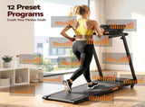 Everfit Treadmill Electric Walking Pad Foldable Incline for Home Office Gym Black TMILL-TITAN42-DT
