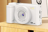 4K Digital Camera Flip Screen Autofocus for Vlogging and Photography Beginners - White V1263-JX-6749-2