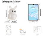 Adorable Bunny Night Light with Motion Sensor, Rechargeable LED Wall Lamp, Magnetic Mounting, 3 V1341-ZY-QC6HHTTK-3PCS-WHITE
