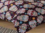 Fiesta Calavera Skull Bloom Quilt / Doona / Duvet Cover set V745-AQ041118Q3