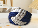 Crashproof Door Stopper, Hand-woven Rope Ball, Solid Heavy Weight for Stability, Home and Restaurant V1370-AZ4-13974