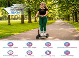 Electric Scooter 180W 18KM/H Foldable Height Adjustable Portable Riding Commuter Teens Adults ESC-180W-H178-BK
