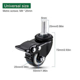 Casters Wheels, Casters Set of 4 Heavy Duty - Threaded Stem Mount Swivel Casters with V1369-AZ3-W-08475