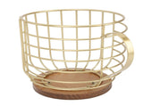 Coffee Pod Holder Iron Large Capacity Space Saving Wooden Base Coffee Pods Storage Organizer for V1294-YM0710-3118230284311