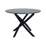 Marble Masterpiece Table and Chair Set V264-DNT-410-BLK-DNC-414V-BLU-4
