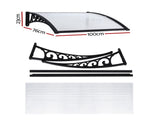 Instahut Window Door Awning 0.8mx1m Transparent AWN-08X1-CLR