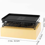 CARLA HOME 2-Tier Dish Drying Rack for Kitchen Counter with Drainboard, Utensil Holder, Cup Rack & LSB-36250