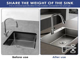 4 Pcs Undermount Sink Brackets, Heavy Duty Adjustable Iron Support Brackets, Black 11cm V1188-MS-721-132