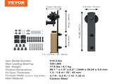 8FT Sliding Barn Door Hardware Closet Track Kit for Double Doors I Hanger V952-GCYMWJTJHS8FD5SVJV0