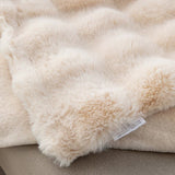 Apricot 130*160cm Plush Toscana Rabbit Hair Throw Blanket - Soft Flannel Fleece for All Seasons, V888-ELOSUNG18065