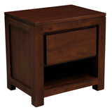 Amsterdam Solid Mahogany Timber 1 Drawer Bedside Table V199-BS001TAM