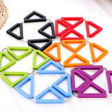 6pcs Silicone Mat Expandable Hot Pot Holder with Stainless Steel Frame for Home Kitchen Heat V1192-AZ-W-13589