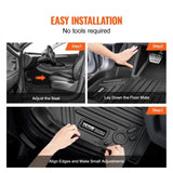 Automotive Floor Mats Fits for Tesla Model Y 2021-2024 3 pcs TPE Liners V952-SUVDBDTSLMODYIWUMV0