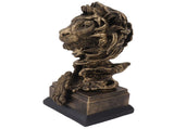 Lion Head Sculpture Resin Vivid Lifelike Artistic Decorative Lion Statue for Living Room Study V1294-YM0703-3115230045211