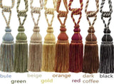 2 Pack Tassel Curtain Tiebacks Holdback Large Handmade Drapery Tie-Backs Rope Home Office Hotel V1258-DP02-C-3031