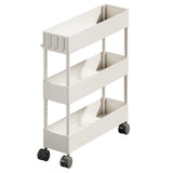 Slim Space Saver Rolling Cart, 4.7-Inch Wide Storage Organizer with Wheels for Bathroom, Laundry V1189-WXFWAL-20260326-02625