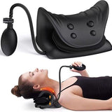 Adjustable Inflatable Cervical Traction Pillow PU Foam Neck Stretcher & Massager with Air Pump V888-ELOSUNG47467