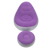 Inflatable Lounge with Foot Stool PVC Flocking Folding Inflatable Couch Blow Up Lounger Sofa V1294-YM0901-3116250000512