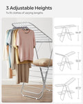 SONGMICS Foldable 2-Level Large Clothes Drying Rack with Adjustable Wings 33 Drying Rails and Clips V227-8498101000710