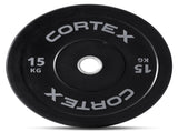 CORTEX Black Series V3 Rubber Olympic Bumper Plate 50mm 15kg V420-CSWP-OBPV315-2