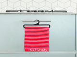 Towel rail - Tea towel hook - Display - 7.75 inches long - 50 pieces - Black - Multi-functional V1259-DP01-BO-58
