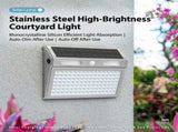 Solar Powered Motion Sensor Wall Light with Dual-Head LED Spotlight, IP65 Waterproof Outdoor V1341-ZY-BGQ7DJCU-4PCS
