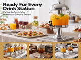 5-Star Chef 8L Beverage Juice Dispenser Tap Ice Tube Single Drip Tray JD-8L-SS