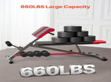 Multi-Functional Weight Bench for Full Body Workout, Roman Chair Hyperextension Bench, 660 lbs V952-ZDKLMYSSJX660SMI2V0