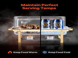 Chafing Dish Buffet Set, 8 Qt 4 Pack, Stainless Steel Chafer with 2 Full Size and 4 Half Size Pans, V952-ZFXBXGSTGK4J10ULXV0