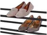 Set of 2 Black Matte Stackable Shoe Rack, 8-Tier Vertical Tower, Grey LSB-68983