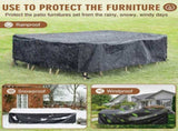 Waterproof Outdoor Furniture Cover, Large Size Patio Furniture Covers for Winter, Rectangular Patio V1366-AZ2-W-04531