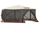 Pop-up Camping Gazebo Camping Canopy Shelter 6 Sided 10' x 10' Sun Shade V952-MZY610FT10FT67P5KV0